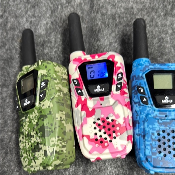 Kids Walkie Talkie Set - Green, Pink, and Blue - Picture 4 of 6